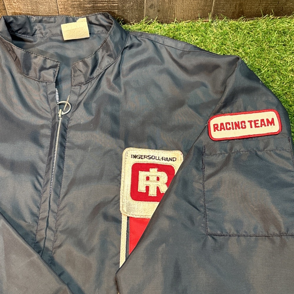 Vintage Ingersoll Rand Racing Team Windbreaker Jacket Great Lakes Sz‎ L